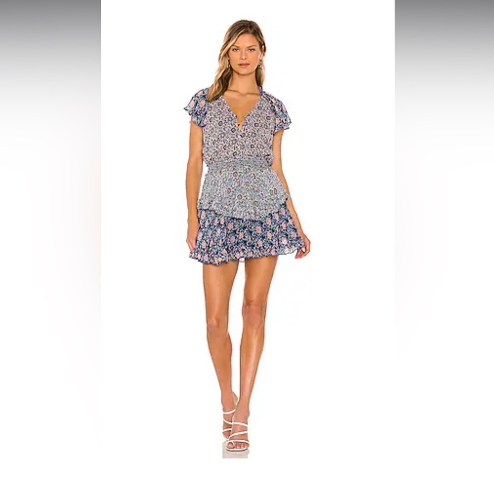 Yumi Kim Blue Floral Mini Dress